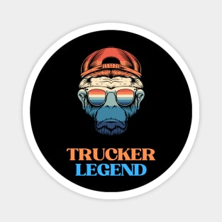 Husband Dad Trucker Legend Magnet